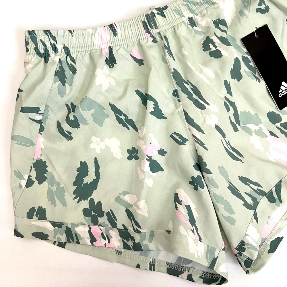 ADIDAS Classic Athletic Shorts Sports Running Activewear Greens Pink Girls XL 16